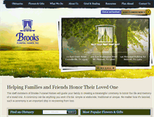 Tablet Screenshot of brooksfuneralhomes.com